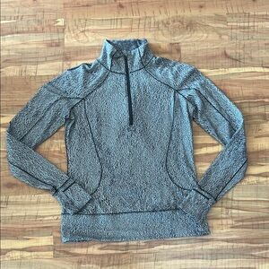 Lululemon Women’s Quarter-Zip Heathered Pullover - Gray/Black